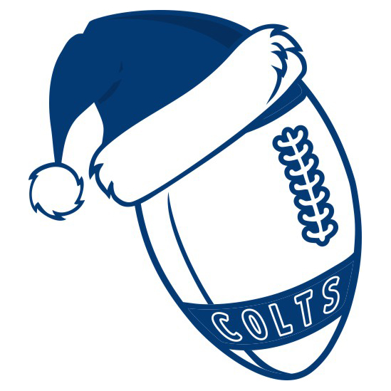 Indianapolis Colts Football Christmas hat logo vinyl decal